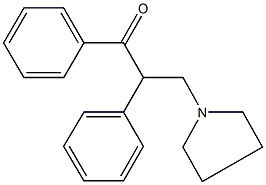 1,2-diphenyl-3-(1-pyrrolidinyl)-1-propanone Struktur