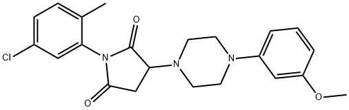 1-(5-chloro-2-methylphenyl)-3-[4-(3-methoxyphenyl)piperazin-1-yl]pyrrolidine-2,5-dione Struktur