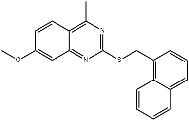 methyl 4-methyl-2-[(1-naphthylmethyl)sulfanyl]-7-quinazolinyl ether Struktur