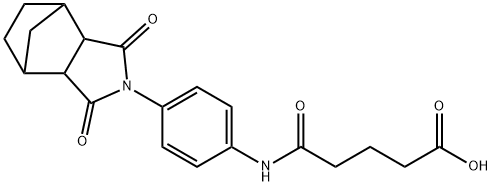 5-[4-(3,5-dioxo-4-azatricyclo[5.2.1.0~2,6~]dec-4-yl)anilino]-5-oxopentanoic acid Struktur