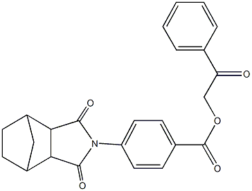 2-oxo-2-phenylethyl 4-(3,5-dioxo-4-azatricyclo[5.2.1.0~2,6~]dec-4-yl)benzoate Struktur