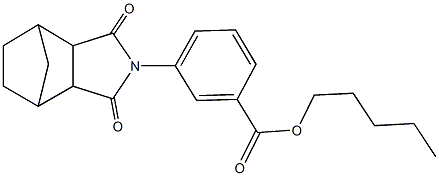 pentyl 3-(3,5-dioxo-4-azatricyclo[5.2.1.0~2,6~]dec-4-yl)benzoate Struktur