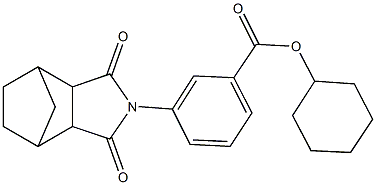 cyclohexyl 3-(3,5-dioxo-4-azatricyclo[5.2.1.0~2,6~]dec-4-yl)benzoate Struktur