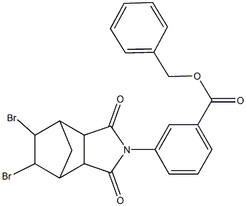 benzyl 3-(8,9-dibromo-3,5-dioxo-4-azatricyclo[5.2.1.0~2,6~]dec-4-yl)benzoate Struktur