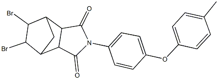 8,9-dibromo-4-[4-(4-methylphenoxy)phenyl]-4-azatricyclo[5.2.1.0~2,6~]decane-3,5-dione Struktur