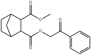 2-methyl 3-(2-oxo-2-phenylethyl) bicyclo[2.2.1]heptane-2,3-dicarboxylate Struktur