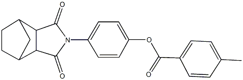 4-(3,5-dioxo-4-azatricyclo[5.2.1.0~2,6~]dec-4-yl)phenyl 4-methylbenzoate Struktur