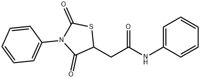 2-(2,4-dioxo-3-phenyl-1,3-thiazolidin-5-yl)-N-phenylacetamide Struktur