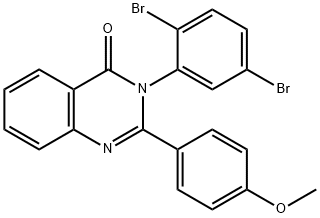 3-(2,5-dibromophenyl)-2-(4-methoxyphenyl)-4(3H)-quinazolinone Struktur