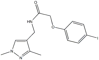 N-[(1,3-dimethyl-1H-pyrazol-4-yl)methyl]-2-(4-iodophenoxy)acetamide Struktur