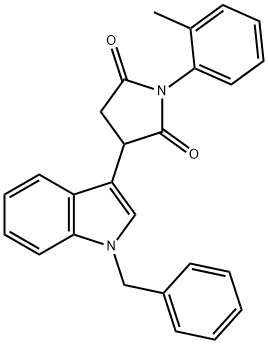 3-(1-benzyl-1H-indol-3-yl)-1-(2-methylphenyl)-2,5-pyrrolidinedione Struktur