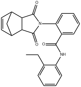 2-(3,5-dioxo-4-azatricyclo[5.2.1.0~2,6~]dec-8-en-4-yl)-N-(2-ethylphenyl)benzamide Struktur