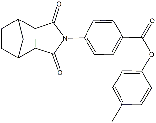 4-methylphenyl 4-(3,5-dioxo-4-azatricyclo[5.2.1.0~2,6~]dec-4-yl)benzoate Struktur