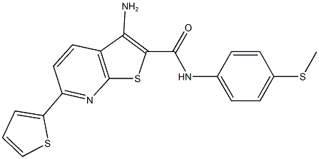 3-amino-N-[4-(methylsulfanyl)phenyl]-6-thien-2-ylthieno[2,3-b]pyridine-2-carboxamide Struktur