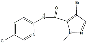 4-bromo-N-(5-chloro-2-pyridinyl)-1-methyl-1H-pyrazole-5-carboxamide Struktur