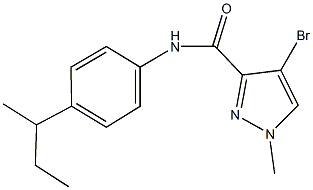 4-bromo-N-(4-sec-butylphenyl)-1-methyl-1H-pyrazole-3-carboxamide Struktur