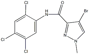 4-bromo-1-methyl-N-(2,4,5-trichlorophenyl)-1H-pyrazole-3-carboxamide Struktur