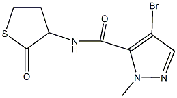 4-bromo-1-methyl-N-(2-oxotetrahydro-3-thienyl)-1H-pyrazole-5-carboxamide Struktur