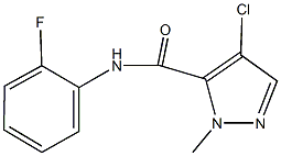 4-chloro-N-(2-fluorophenyl)-1-methyl-1H-pyrazole-5-carboxamide Struktur