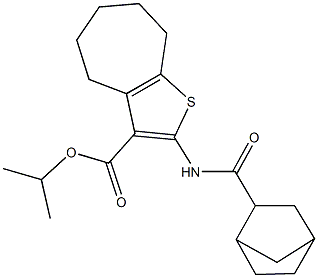 isopropyl 2-[(bicyclo[2.2.1]hept-2-ylcarbonyl)amino]-5,6,7,8-tetrahydro-4H-cyclohepta[b]thiophene-3-carboxylate Struktur