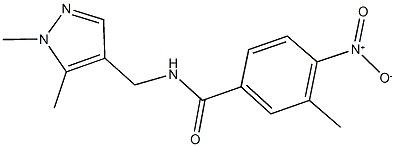 N-[(1,5-dimethyl-1H-pyrazol-4-yl)methyl]-4-nitro-3-methylbenzamide Struktur