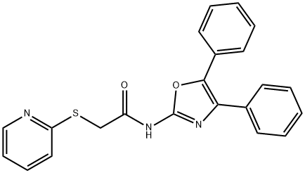 N-(4,5-diphenyl-1,3-oxazol-2-yl)-2-(pyridin-2-ylsulfanyl)acetamide Struktur