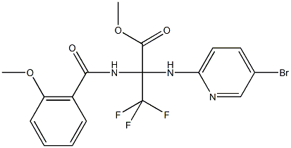 methyl 2-[(5-bromopyridin-2-yl)amino]-3,3,3-trifluoro-2-[(2-methoxybenzoyl)amino]propanoate Struktur