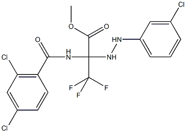 methyl 2-[2-(3-chlorophenyl)hydrazino]-2-[(2,4-dichlorobenzoyl)amino]-3,3,3-trifluoropropanoate Struktur