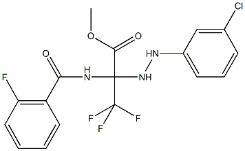 methyl 2-[2-(3-chlorophenyl)hydrazino]-3,3,3-trifluoro-2-[(2-fluorobenzoyl)amino]propanoate Struktur