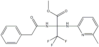 methyl 3,3,3-trifluoro-2-[(6-methyl-2-pyridinyl)amino]-2-[(phenylacetyl)amino]propanoate Struktur