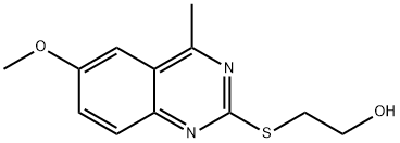 2-[(6-methoxy-4-methylquinazolin-2-yl)sulfanyl]ethanol Struktur