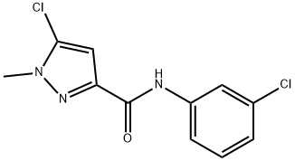 5-chloro-N-(3-chlorophenyl)-1-methyl-1H-pyrazole-3-carboxamide Struktur