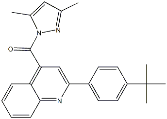 2-(4-tert-butylphenyl)-4-[(3,5-dimethyl-1H-pyrazol-1-yl)carbonyl]quinoline Struktur