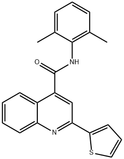 N-(2,6-dimethylphenyl)-2-(2-thienyl)-4-quinolinecarboxamide Struktur