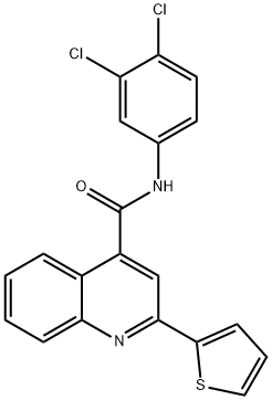 N-(3,4-dichlorophenyl)-2-(2-thienyl)-4-quinolinecarboxamide Struktur