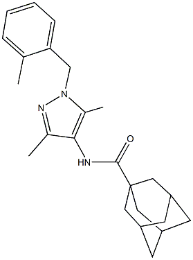 N-[3,5-dimethyl-1-(2-methylbenzyl)-1H-pyrazol-4-yl]-1-adamantanecarboxamide Struktur