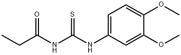 N-(3,4-dimethoxyphenyl)-N'-propionylthiourea Struktur