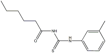 N-hexanoyl-N'-(3-methylphenyl)thiourea Struktur