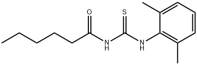 N-(2,6-dimethylphenyl)-N'-hexanoylthiourea Struktur