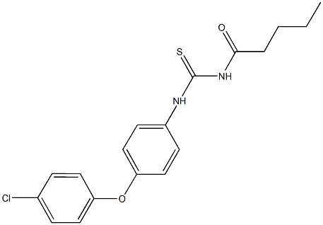 N-[4-(4-chlorophenoxy)phenyl]-N'-pentanoylthiourea Struktur