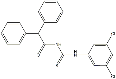 N-(3,5-dichlorophenyl)-N'-(diphenylacetyl)thiourea Struktur