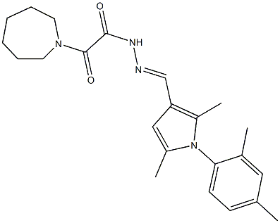 2-(1-azepanyl)-N'-{[1-(2,4-dimethylphenyl)-2,5-dimethyl-1H-pyrrol-3-yl]methylene}-2-oxoacetohydrazide Struktur