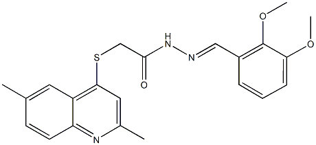 N'-(2,3-dimethoxybenzylidene)-2-[(2,6-dimethyl-4-quinolinyl)sulfanyl]acetohydrazide Struktur