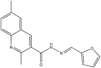 N'-(2-furylmethylene)-2,6-dimethyl-3-quinolinecarbohydrazide Struktur