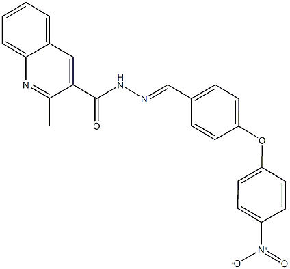 N'-(4-{4-nitrophenoxy}benzylidene)-2-methyl-3-quinolinecarbohydrazide Struktur