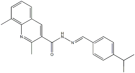 N'-(4-isopropylbenzylidene)-2,8-dimethyl-3-quinolinecarbohydrazide Struktur