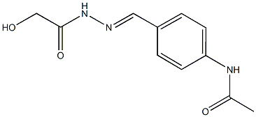 N-[4-(2-glycoloylcarbohydrazonoyl)phenyl]acetamide Struktur