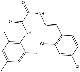 2-[2-(2,4-dichlorobenzylidene)hydrazino]-N-mesityl-2-oxoacetamide Struktur