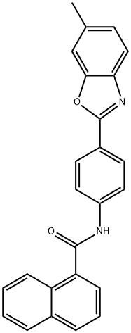 N-[4-(6-methyl-1,3-benzoxazol-2-yl)phenyl]naphthalene-1-carboxamide Struktur