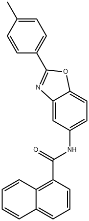 N-[2-(4-methylphenyl)-1,3-benzoxazol-5-yl]naphthalene-1-carboxamide Struktur